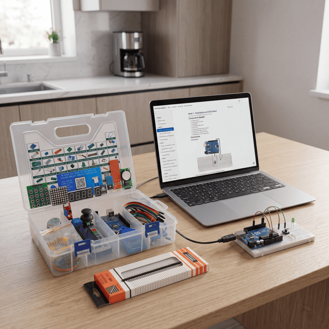At the Techbotics Academy workbench